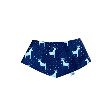 bandanka deer with heart zimowa granatowa bandanka w refinery dla psa lub kota