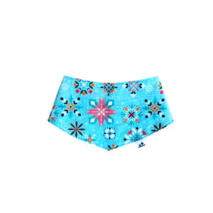 bandanka floral snowflakes, zimowa bandanka dla psa w kolorowe śnieżynki