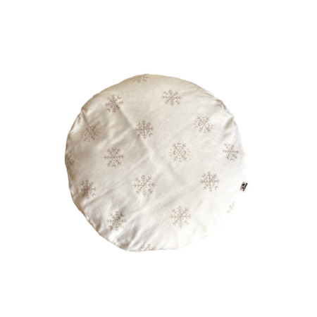 poducha snow białe legowisko dla psa lub kota w srebrne śnieżynki poduszki dla zwierząt