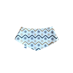 bandanka winter biała bandanka ze złotymi i czarnymi śnieżynkami dla psa lub kota na zimowe spacery