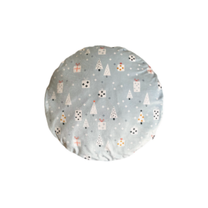 poducha christmas gift błękitne legowisko w choinki i prezenty dla psa kota