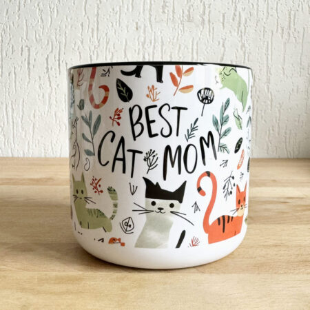 kubek best cat mom green