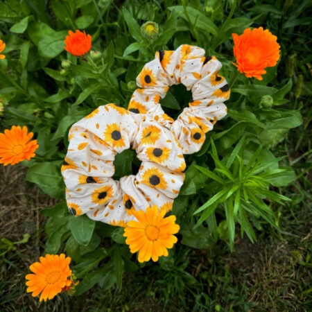 scrunchie sunflowers