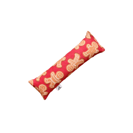 kopacz Pierniczki, czerwony świąteczny kopacz dla kota w pierniczki, prezent dla kota, zabawka świąteczna dla kota