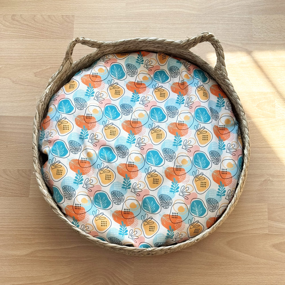 monstera2 poducha monstera 2. hipoalergiczne legowsiko dlakota lub psa, poduszka dla kota