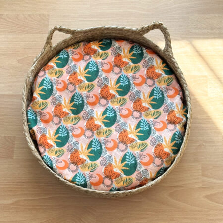 poducha monstera 3. Legowisko okrągłe dla kota lub psa. Poduszka dla psa, kota