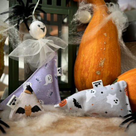 Trick or Treat Purrfect Kit - zestaw mini zabawekdla kota, zabawki dla kota na Halloween, ręcznie robione zabawki dla kota, zabawka dla kota z kocimiętką i walerianą, noskee